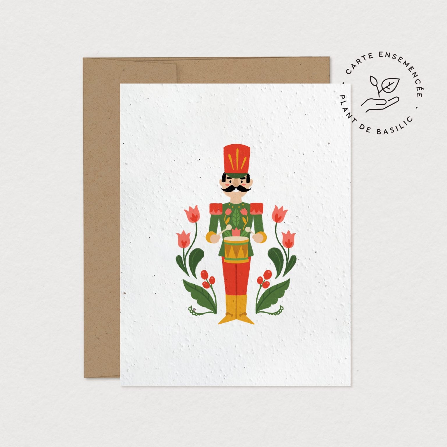 Carte de souhaits ensemencée | Coffret de 6 cartes| Plant de basilic