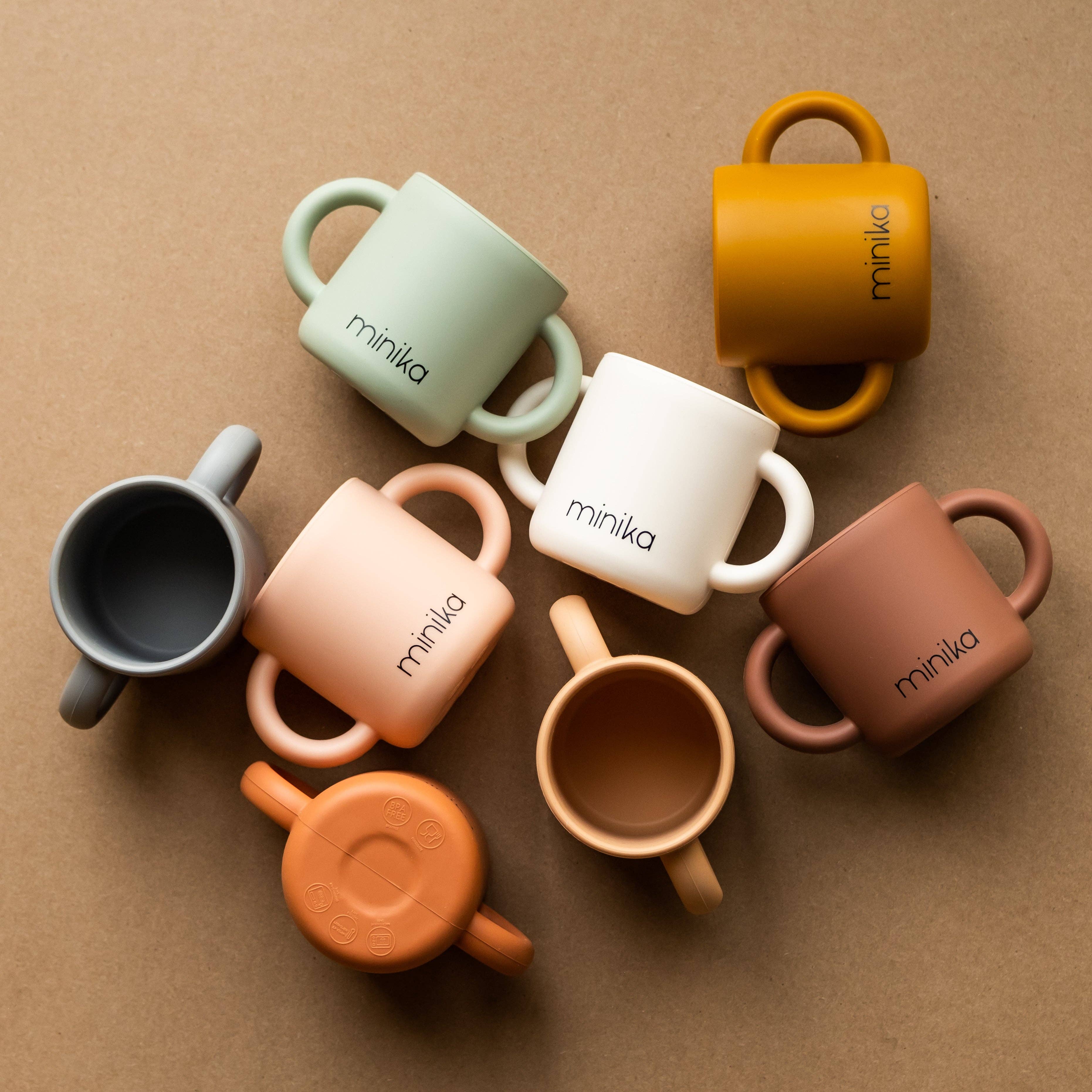 Tasse d'apprentissage avec poignées | Sauge