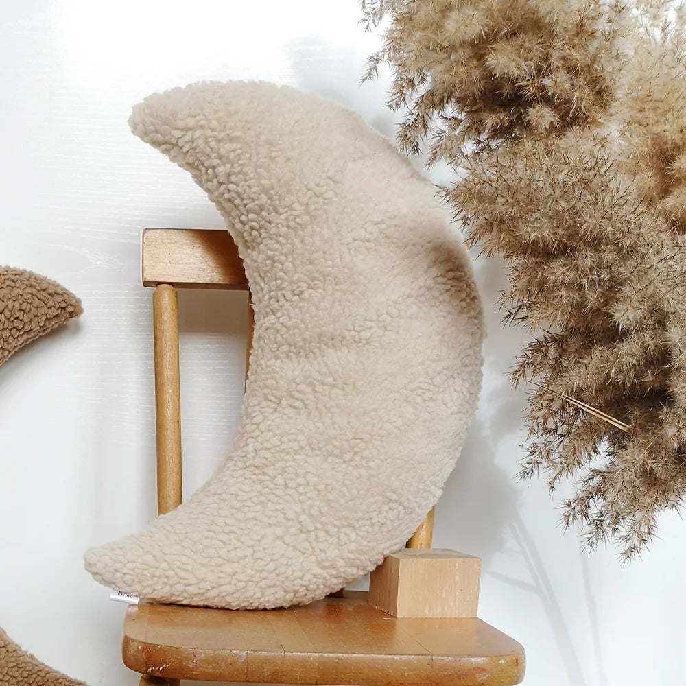 Coussin lune | Sherpa | Beige