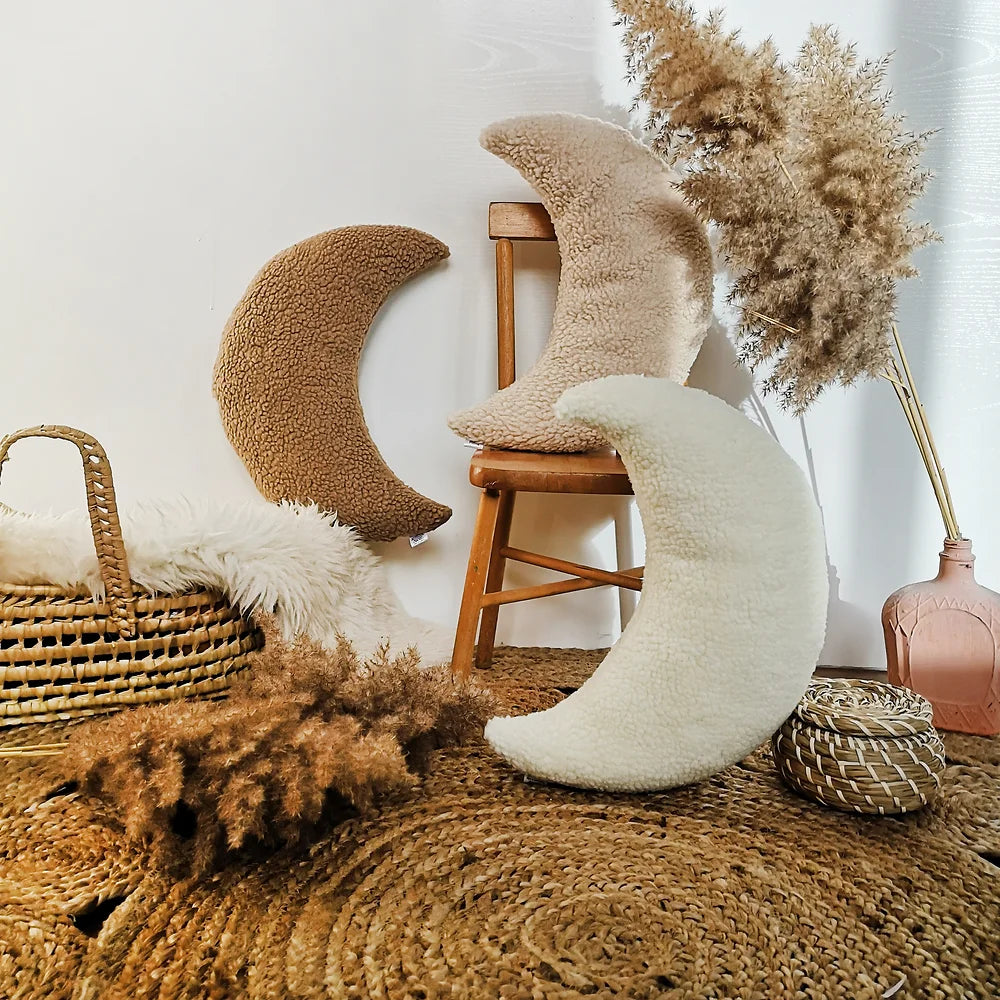 Coussin lune | Sherpa | Beige