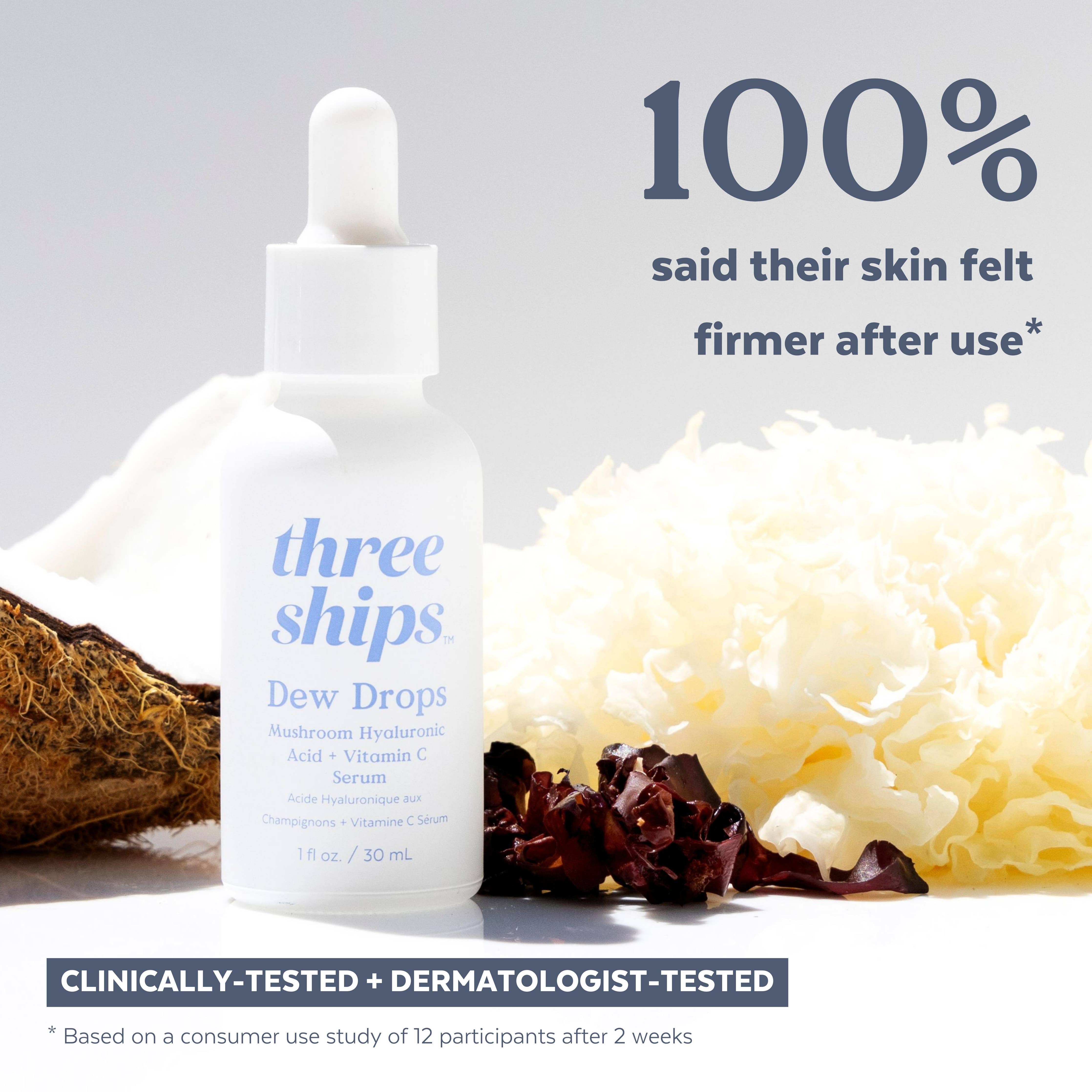 Sérum à l'acide hyaluronique et à la vitamine C | Dew Drops aux champignons