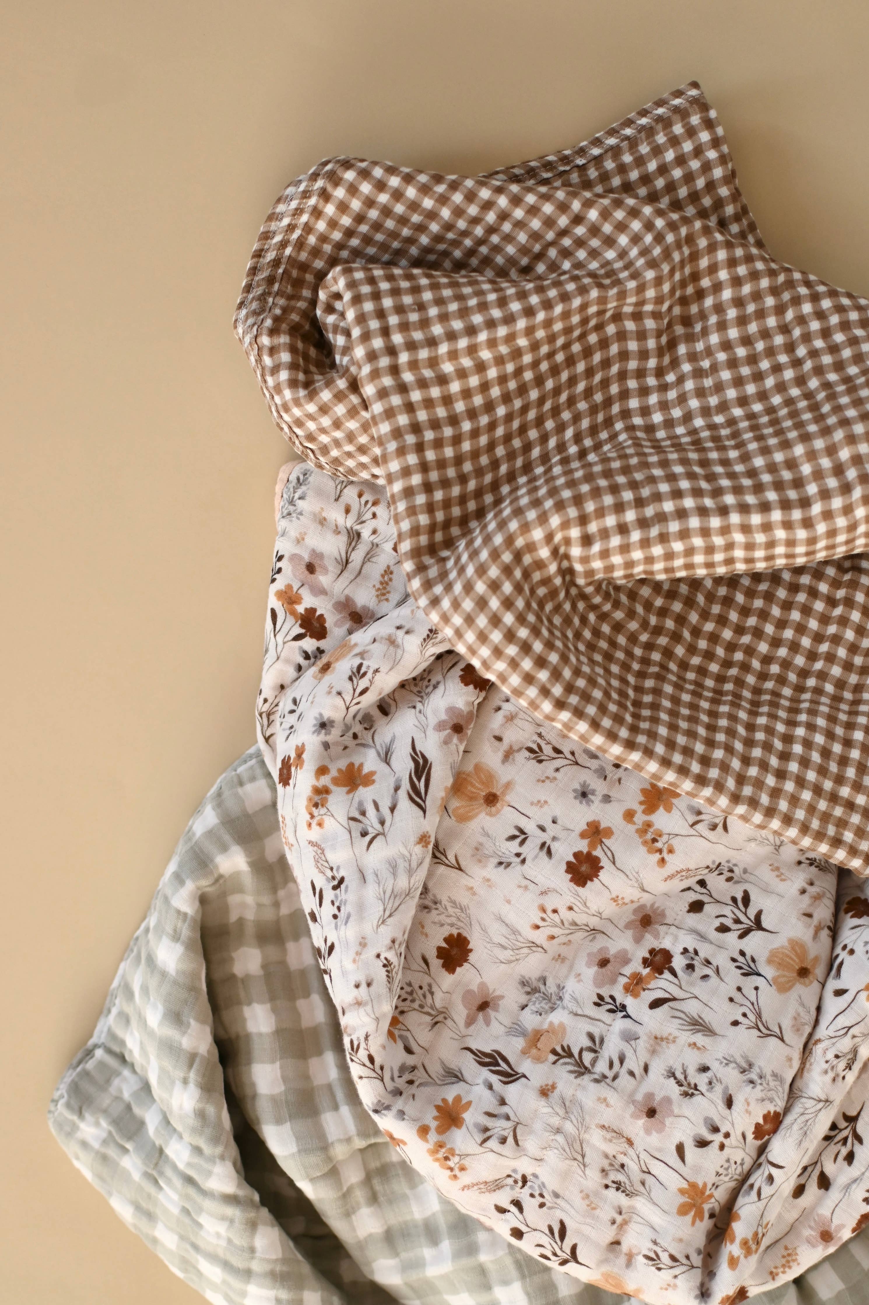 Mousseline de coton | Vichy sauge