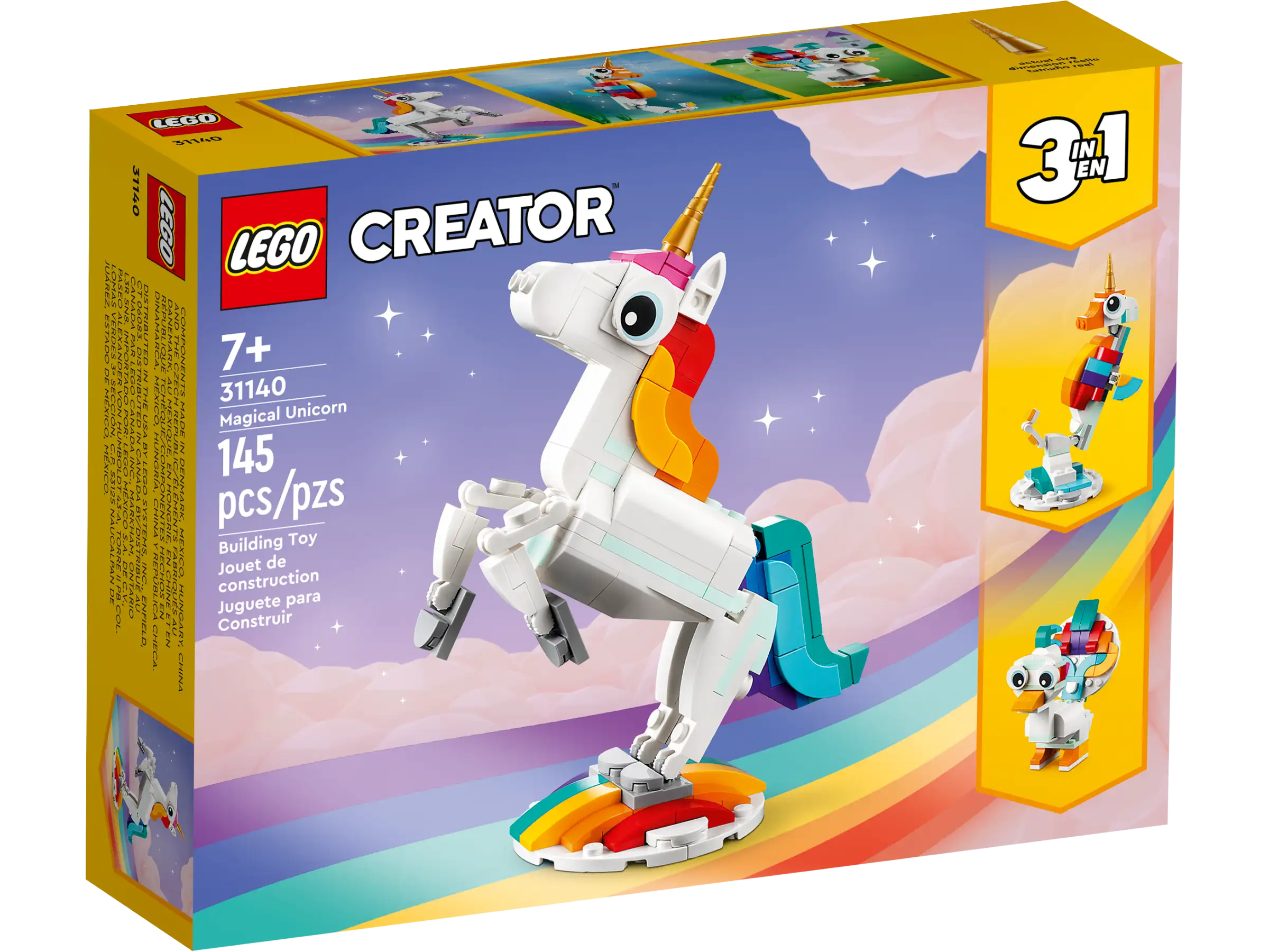 LEGO® Creator 3 en 1 | Licorne magique