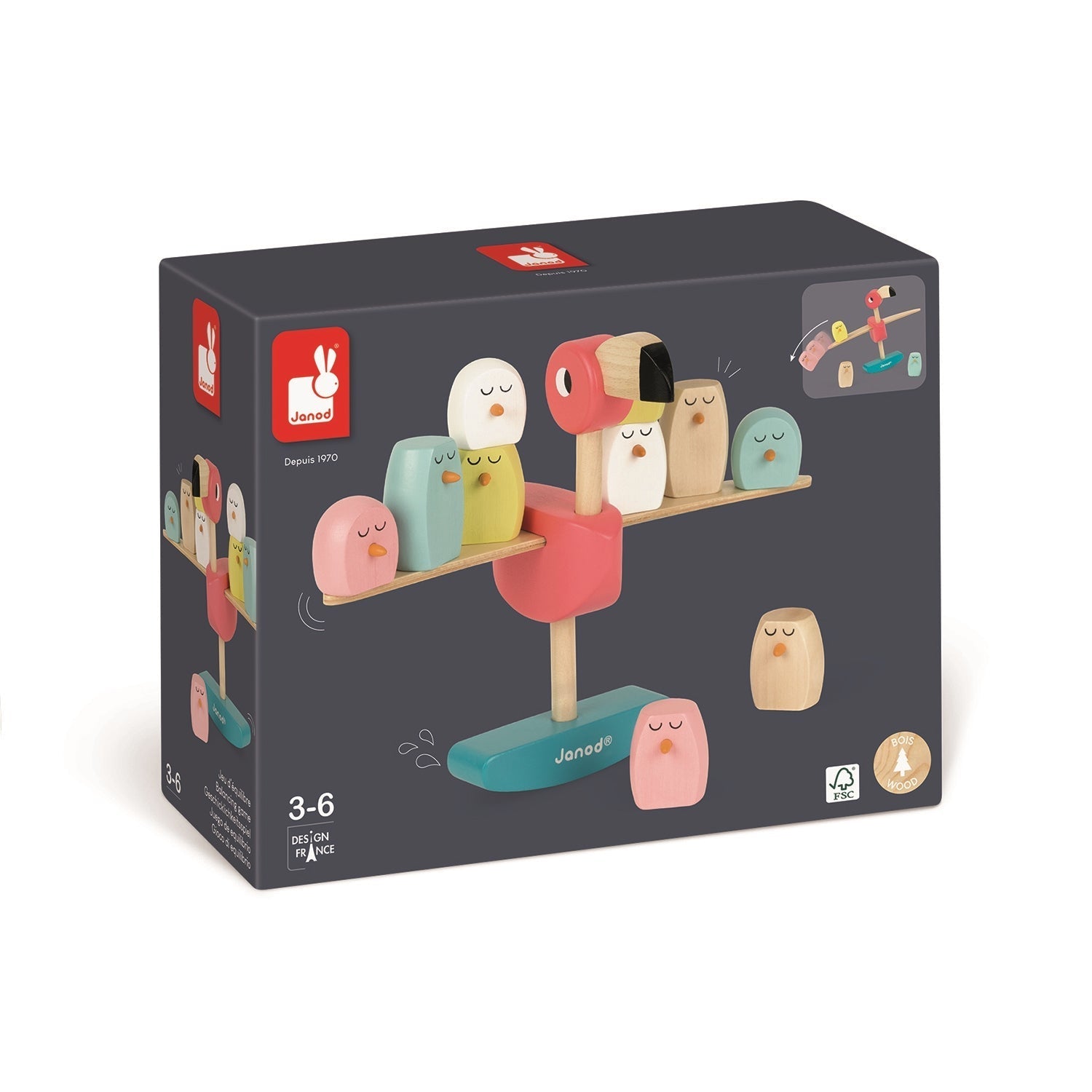 JEU D'ÉQUILIBRE FLAMAND ROSE JANOD