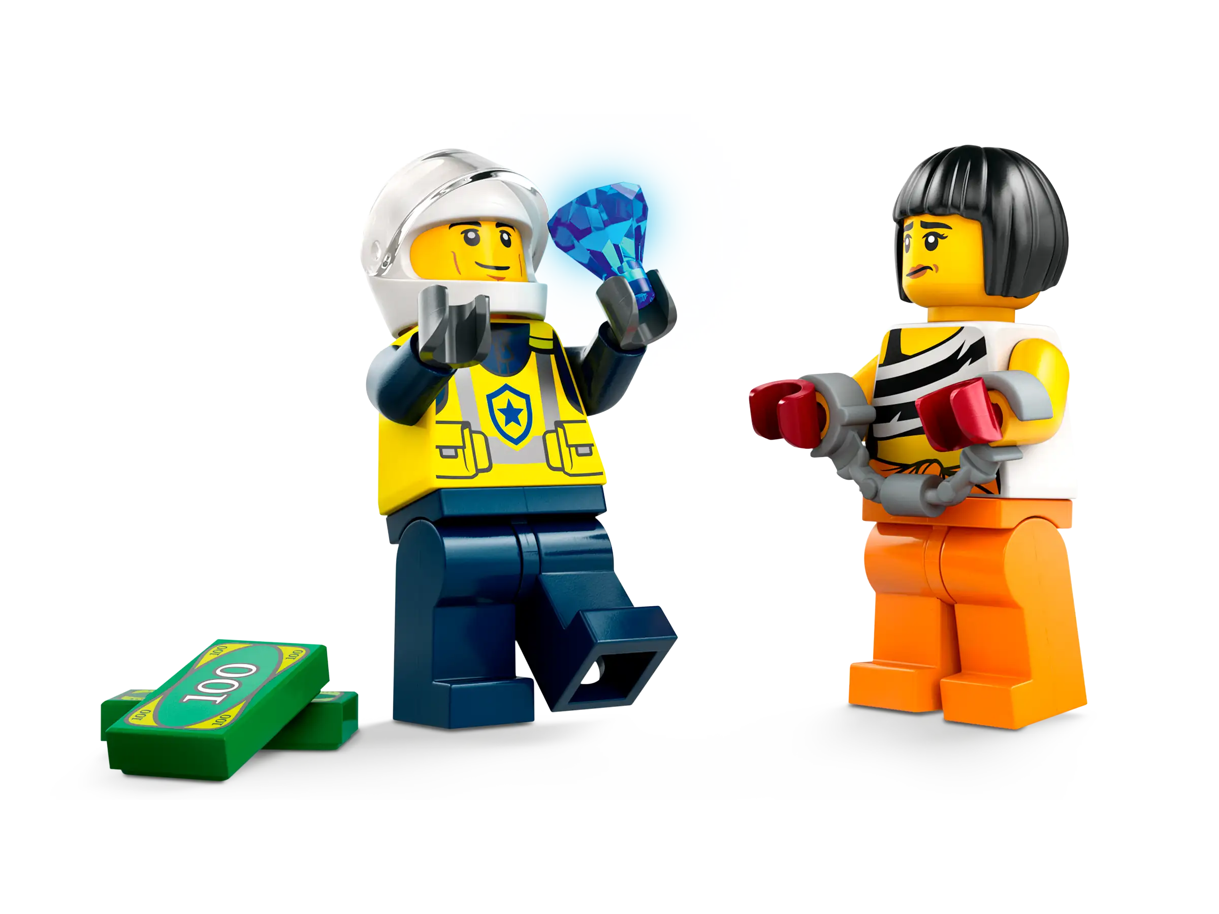 LEGO® city | La poursuite entre la voiture de police et la voiture puissante