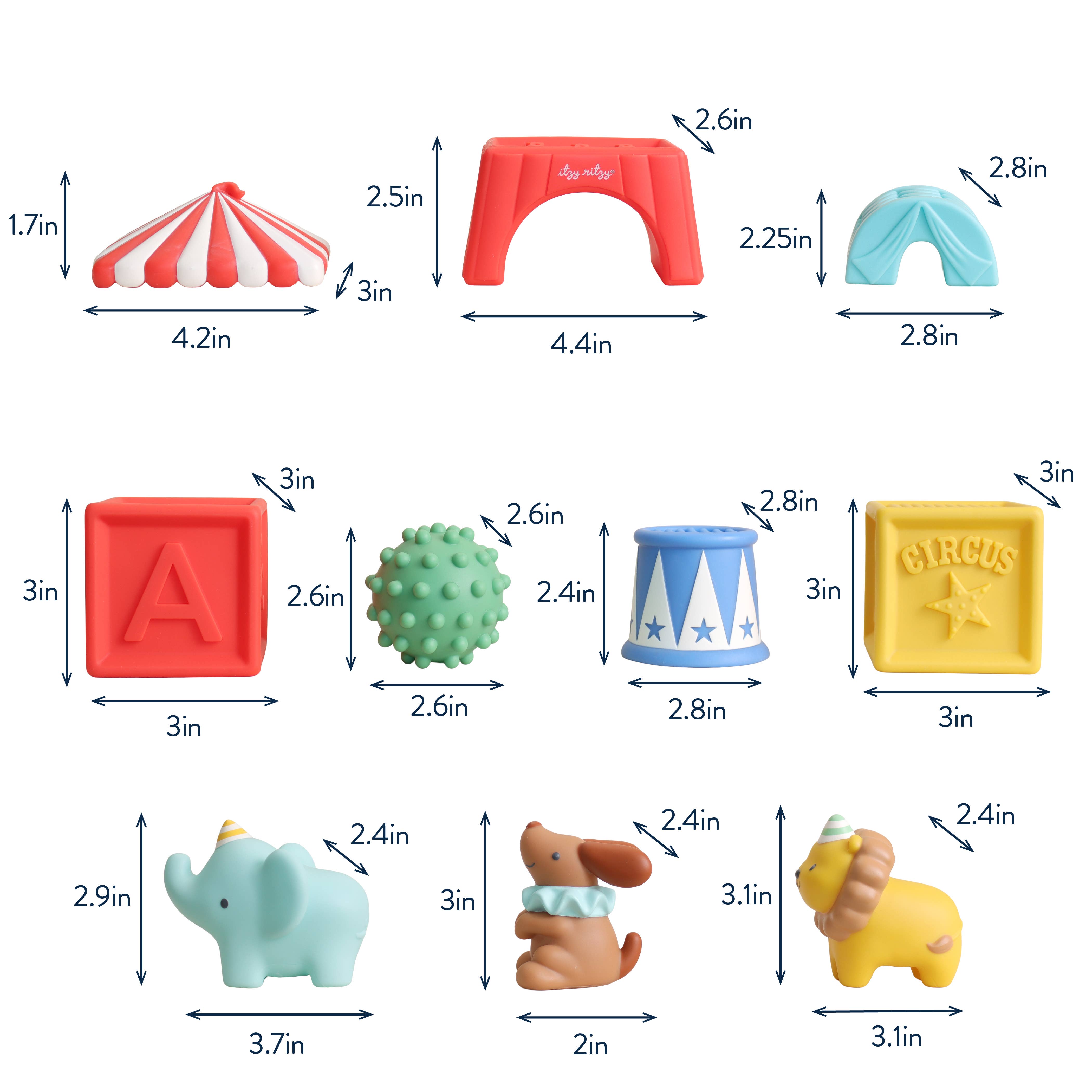 Ensemble de jouets d'éveil | Itzy Blocks™ Cirque