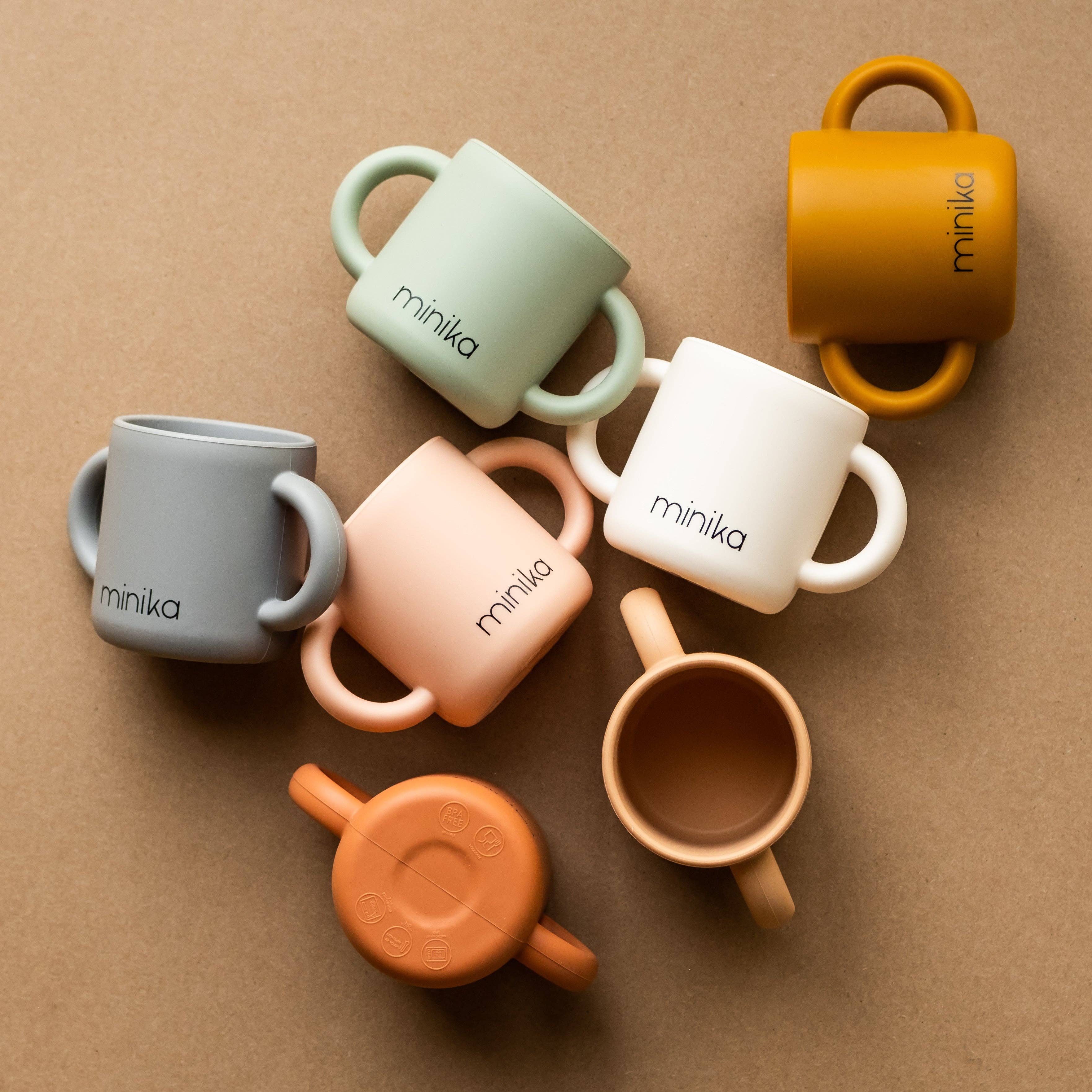 Tasse d'apprentissage avec poignées | Sauge