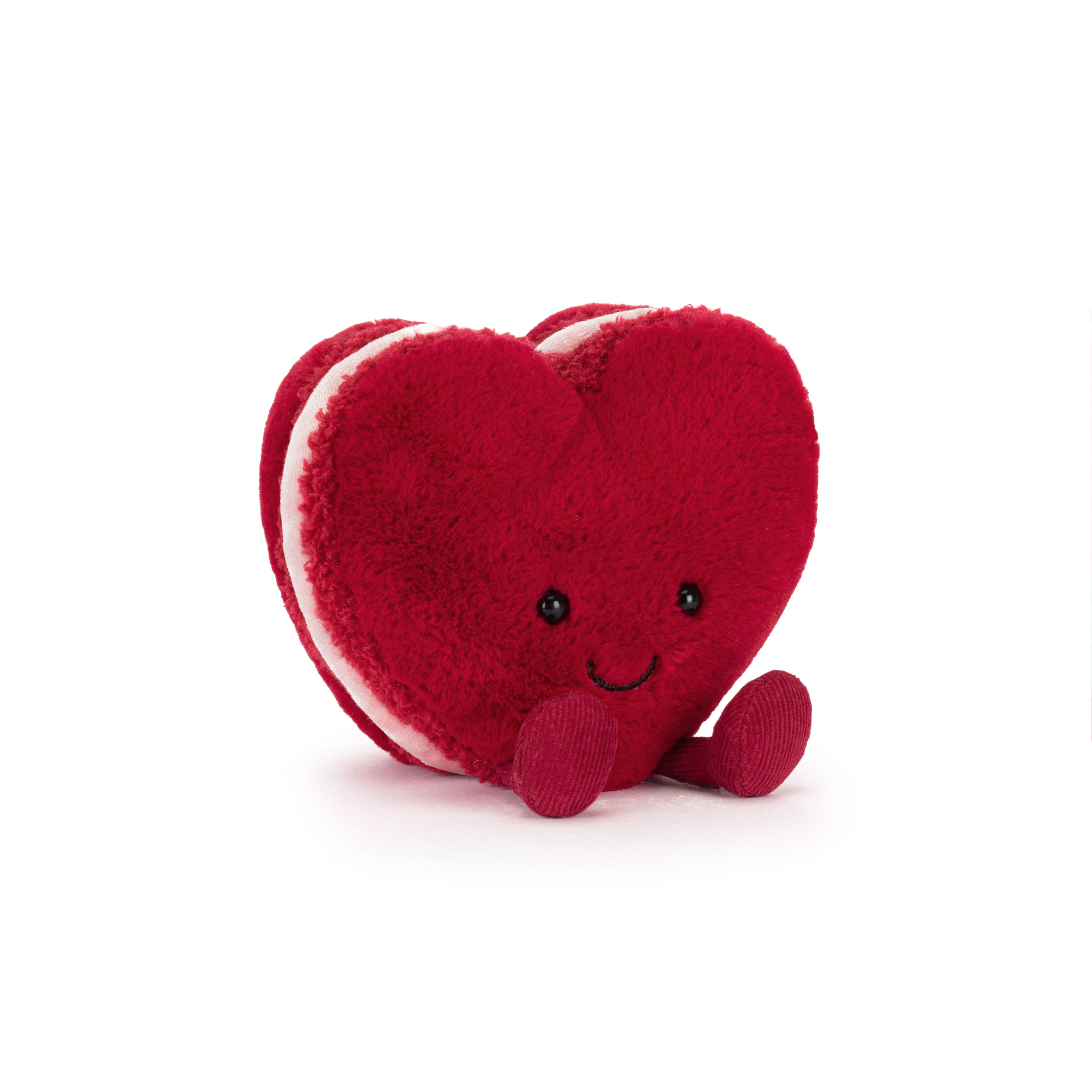 Peluche Jellycat | Arlette le macaron en coeur amusant rouge