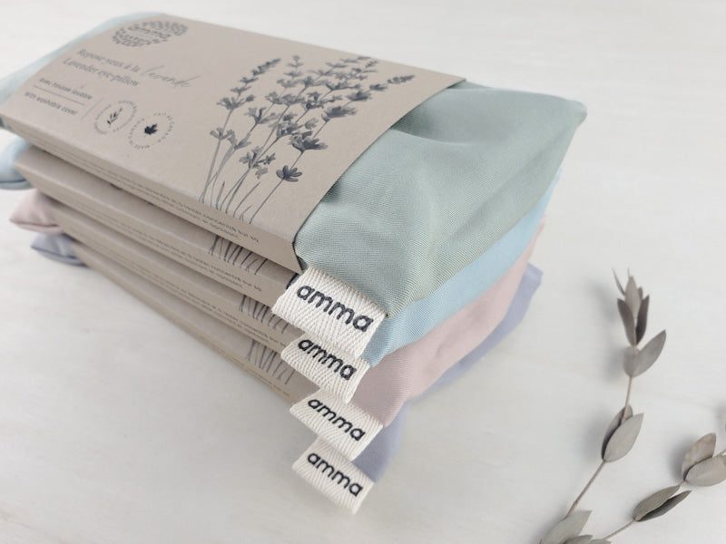 Repose-yeux à la lavande avec housse lavable | Tencel | Sauge