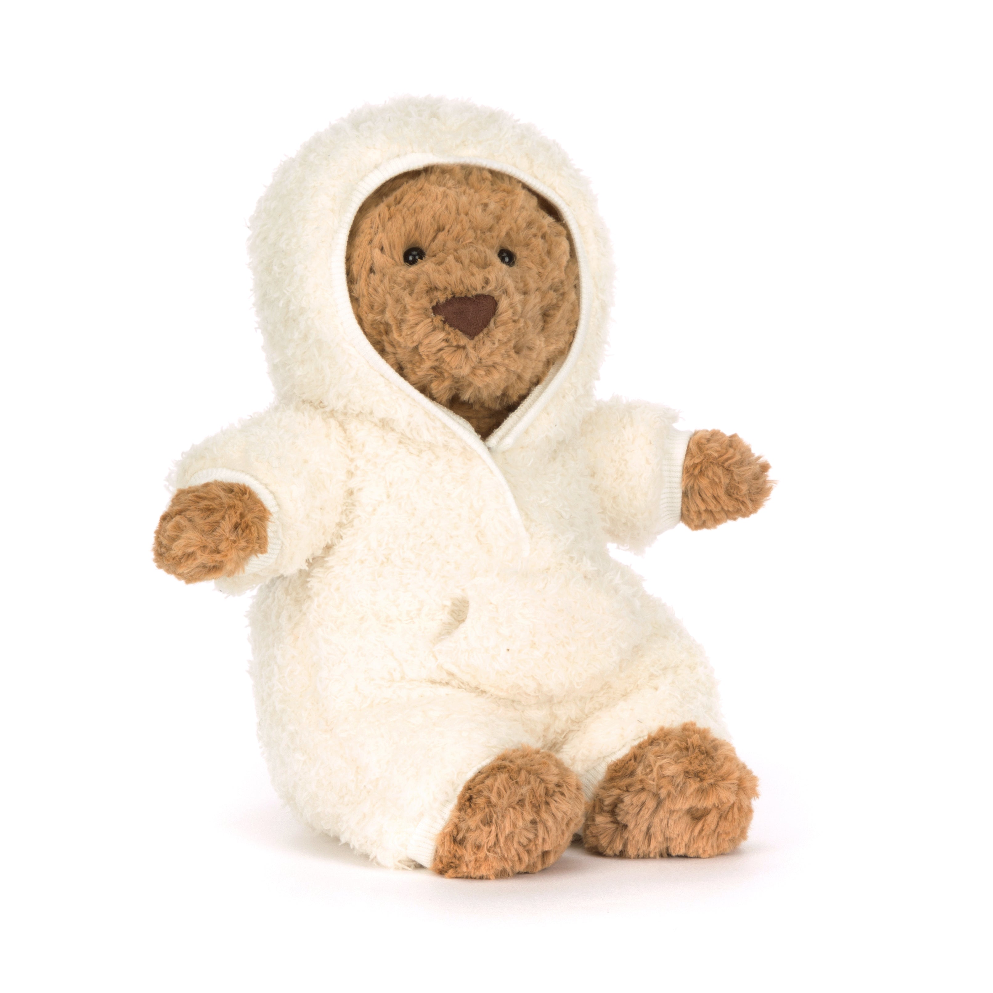 Peluche Jellycat | Ours Bartholomew en combinaison blanche all-in-one