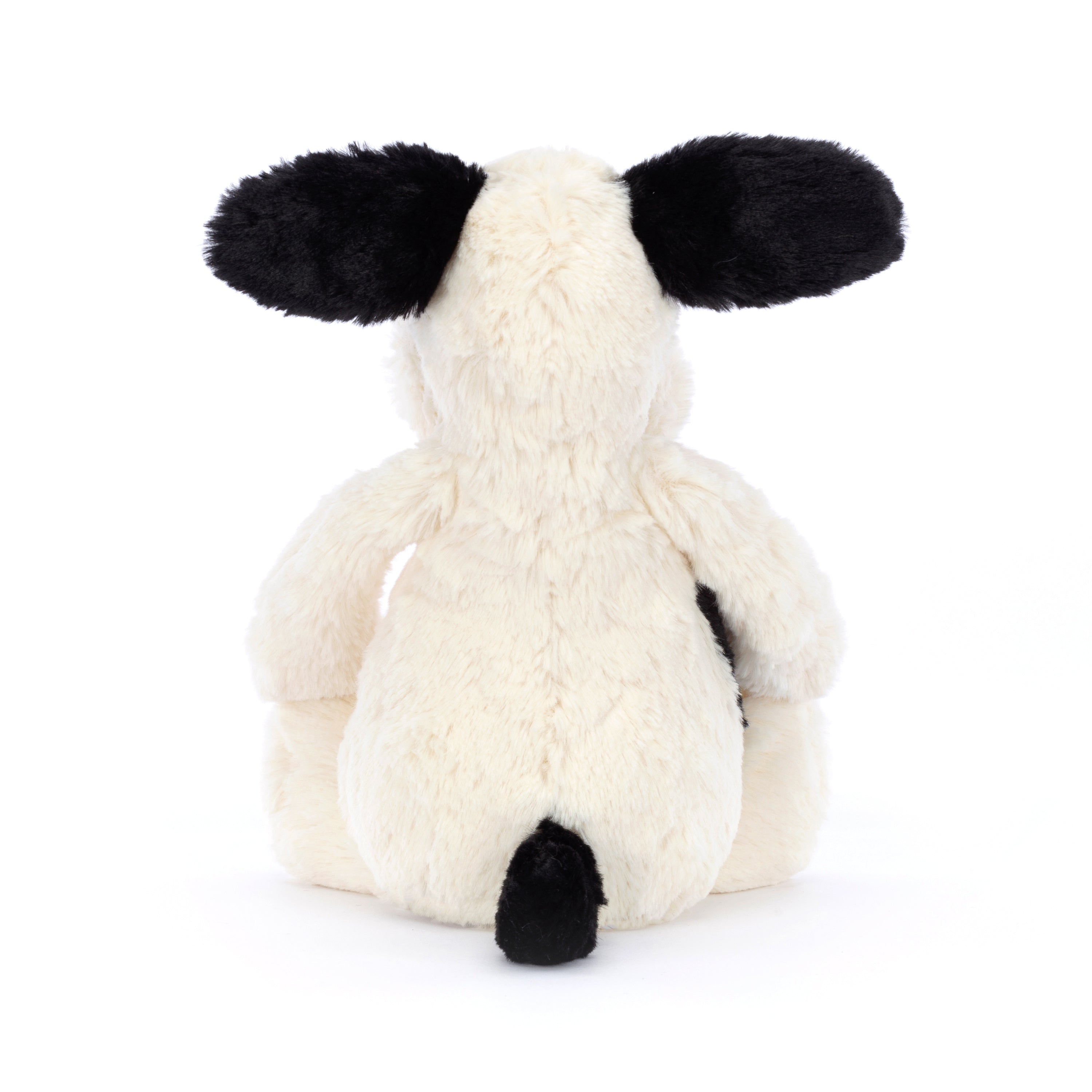 Peluche Jellycat | Chiot bashful noir & crème | Moyen