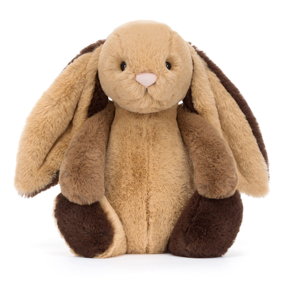 Peluche | Lapin patchwork brun bashful | Moyen