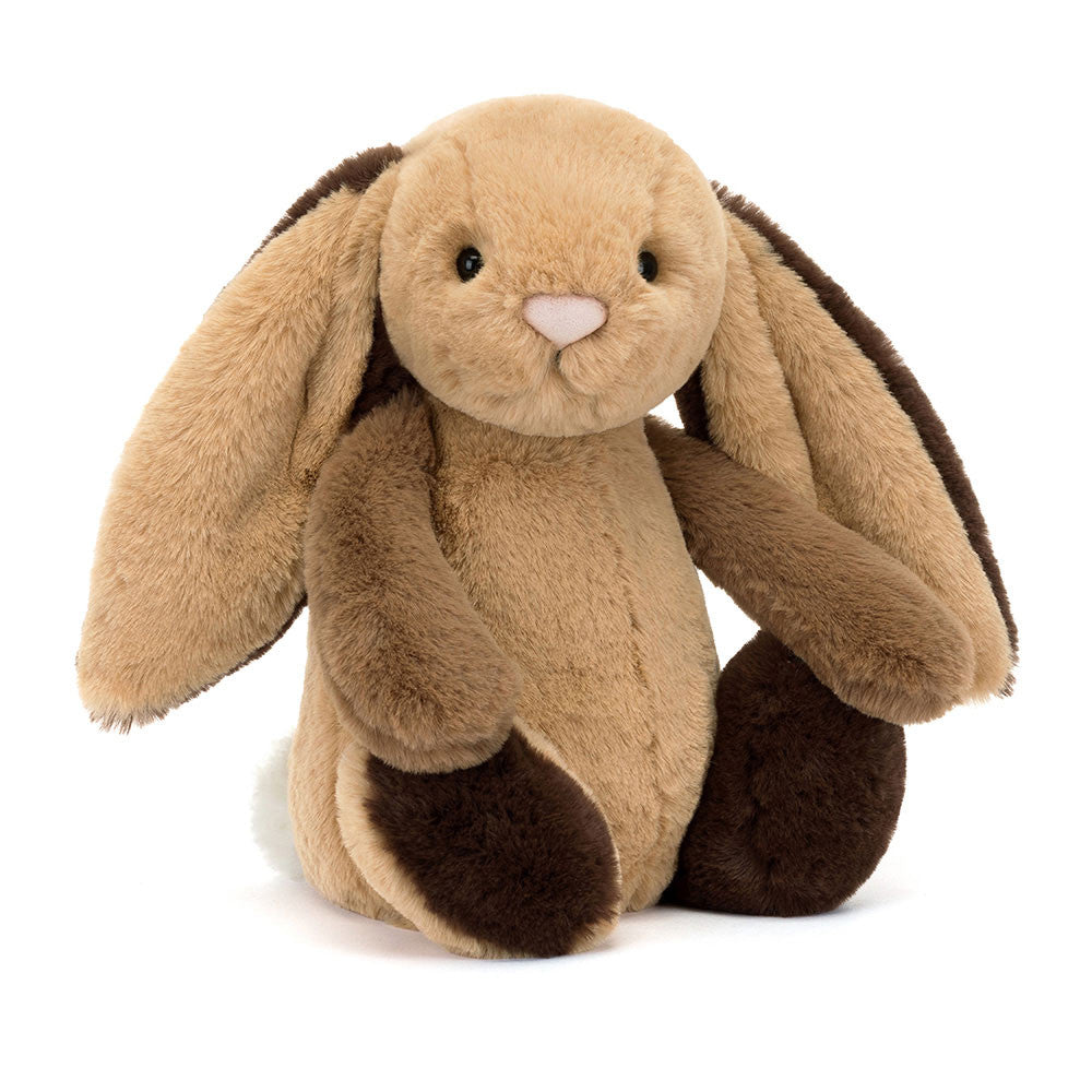 Peluche | Lapin patchwork brun bashful | Moyen