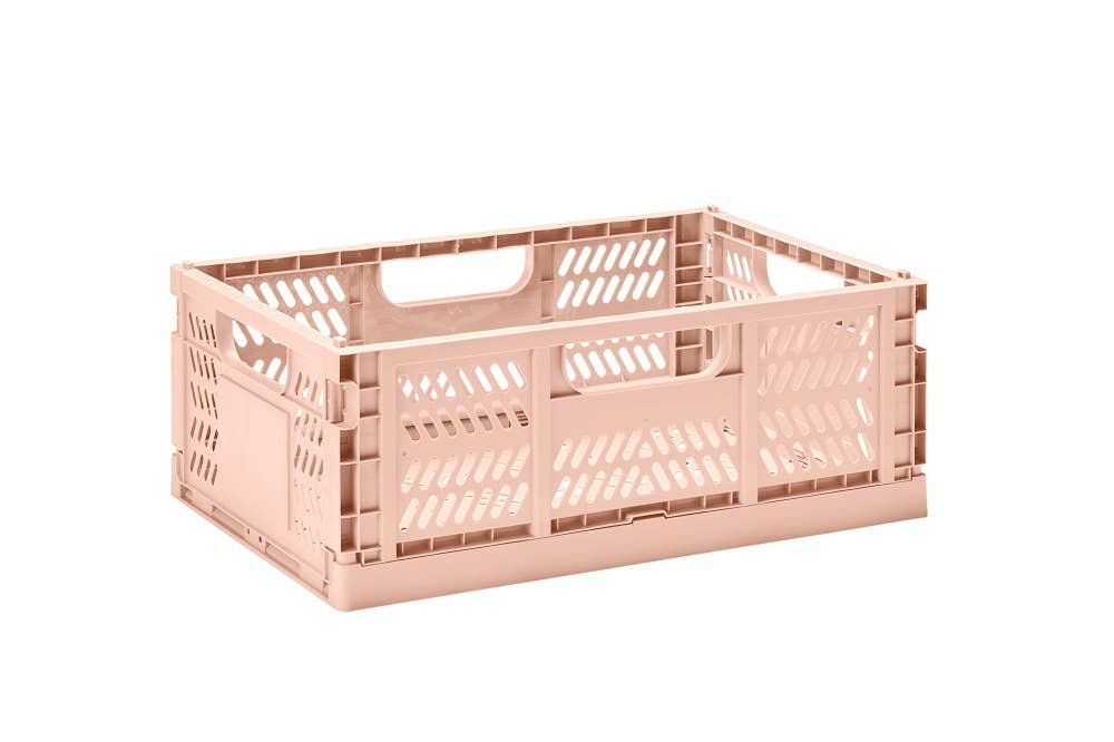 Caisse de rangement pliante | Taille grande | Rose argile