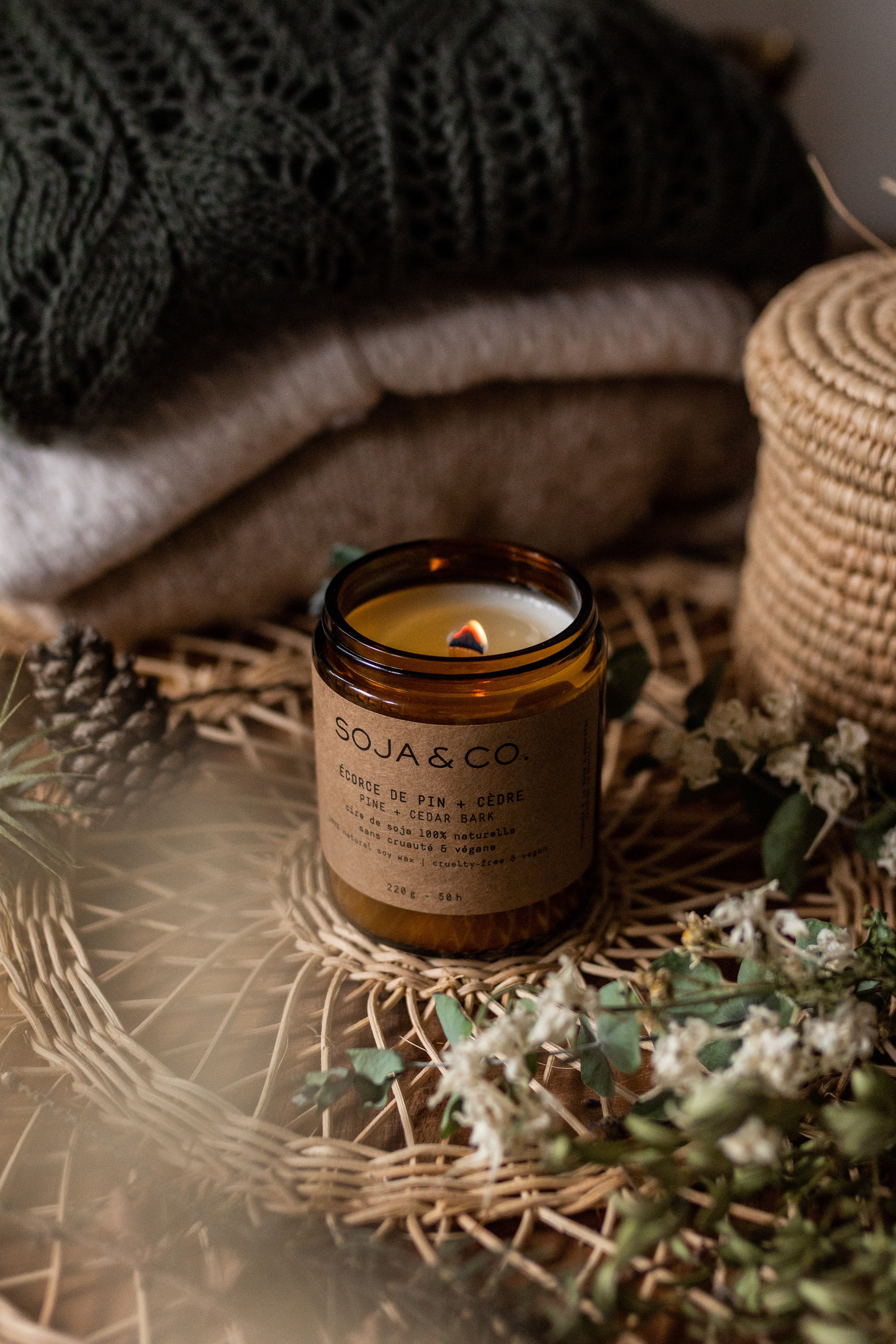 Bougie | Écorce de pin + Cèdre