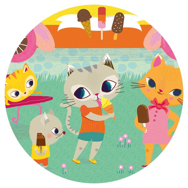 Puzzle silhouette | Le glacier | 16 pièces