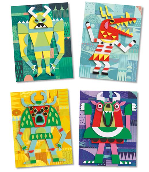 Relief Collage | Monster gallery