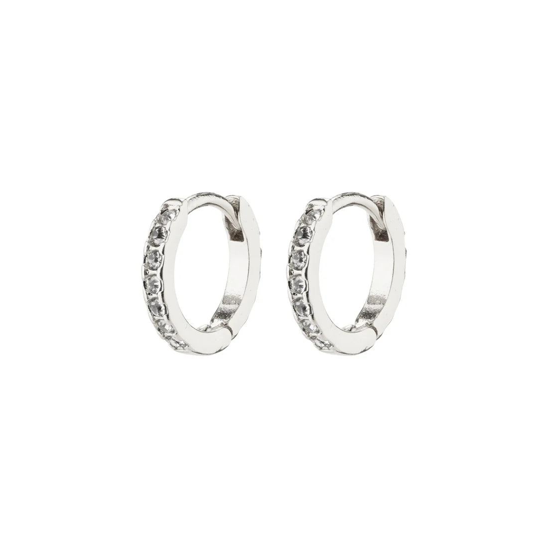 Petites boucles d'oreilles en argent | Anneaux en cristaux Ebna