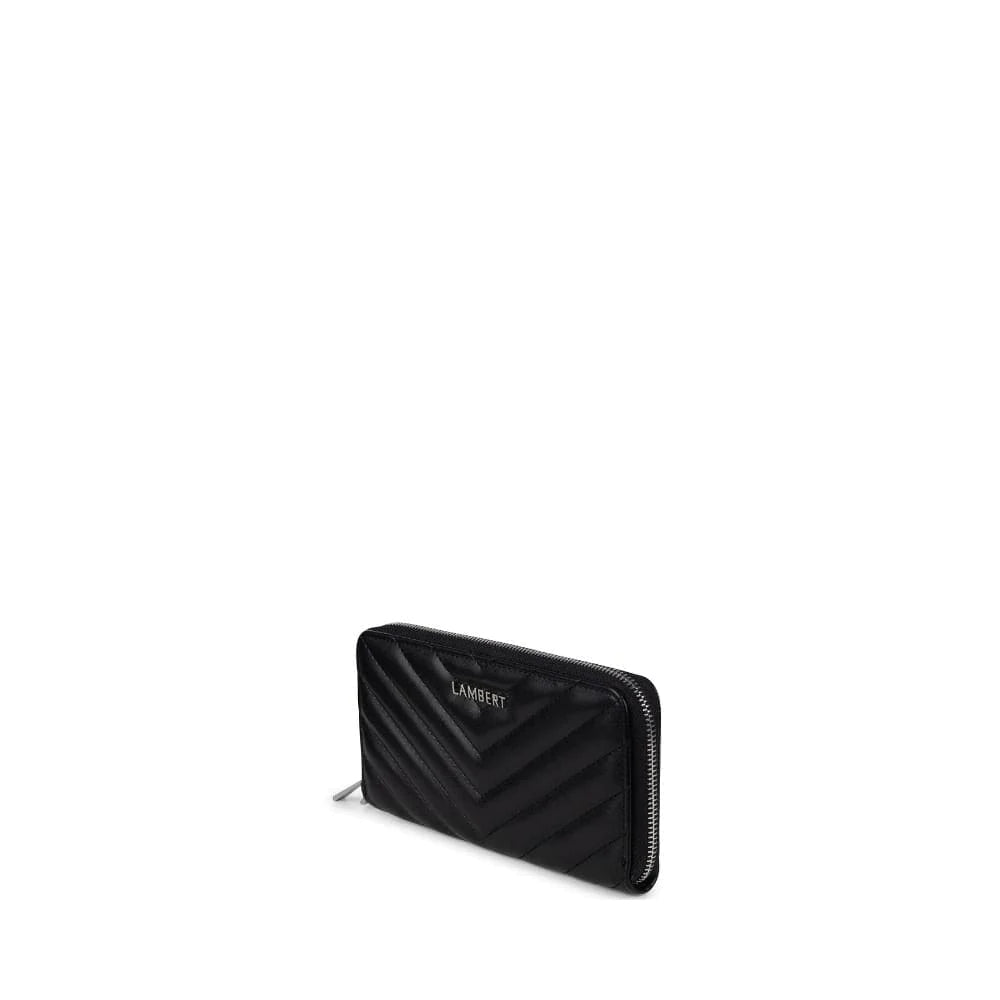 Le Frida | Portefeuille matelassé en cuir vegan noir
