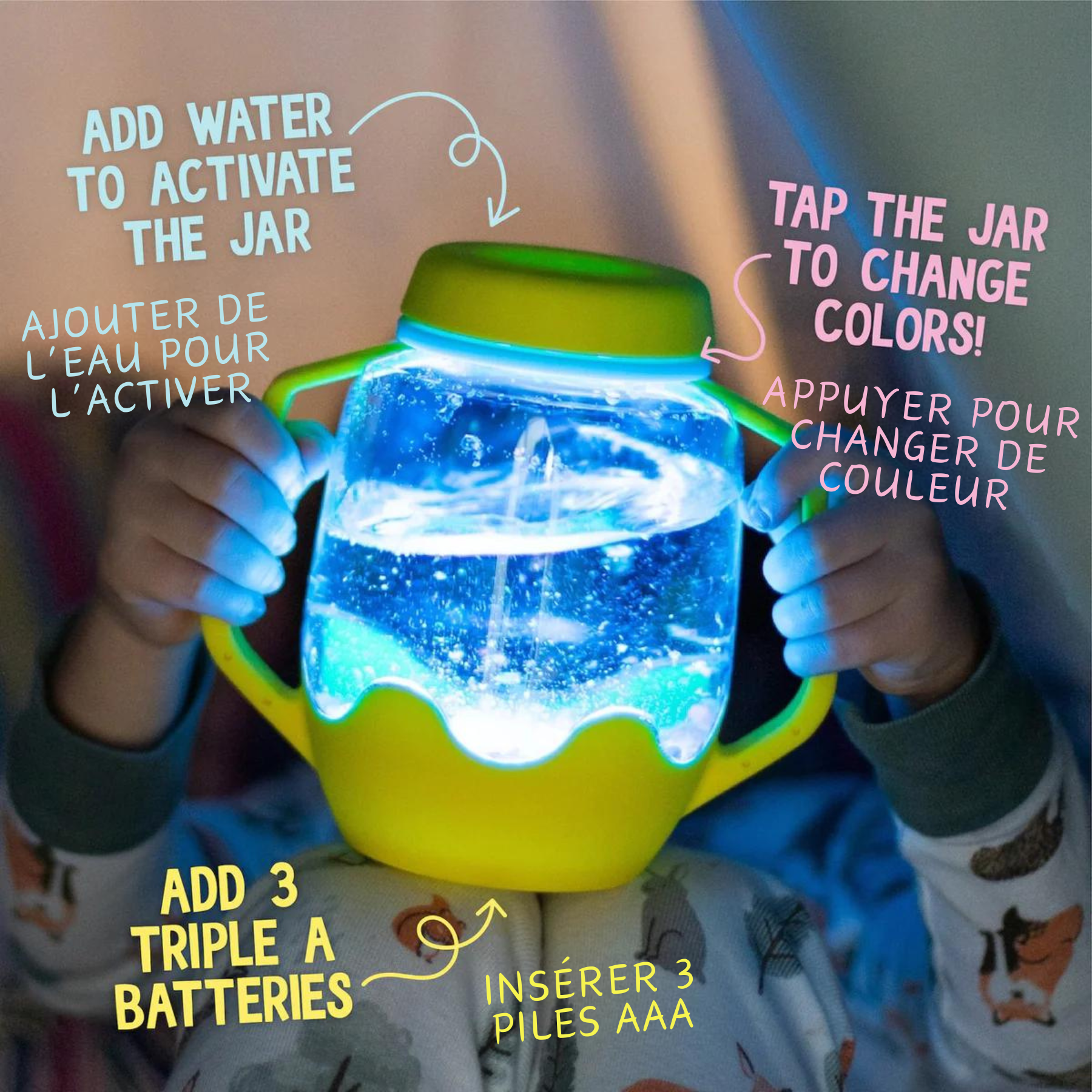 Pot lumineux sensoriel | Jaune