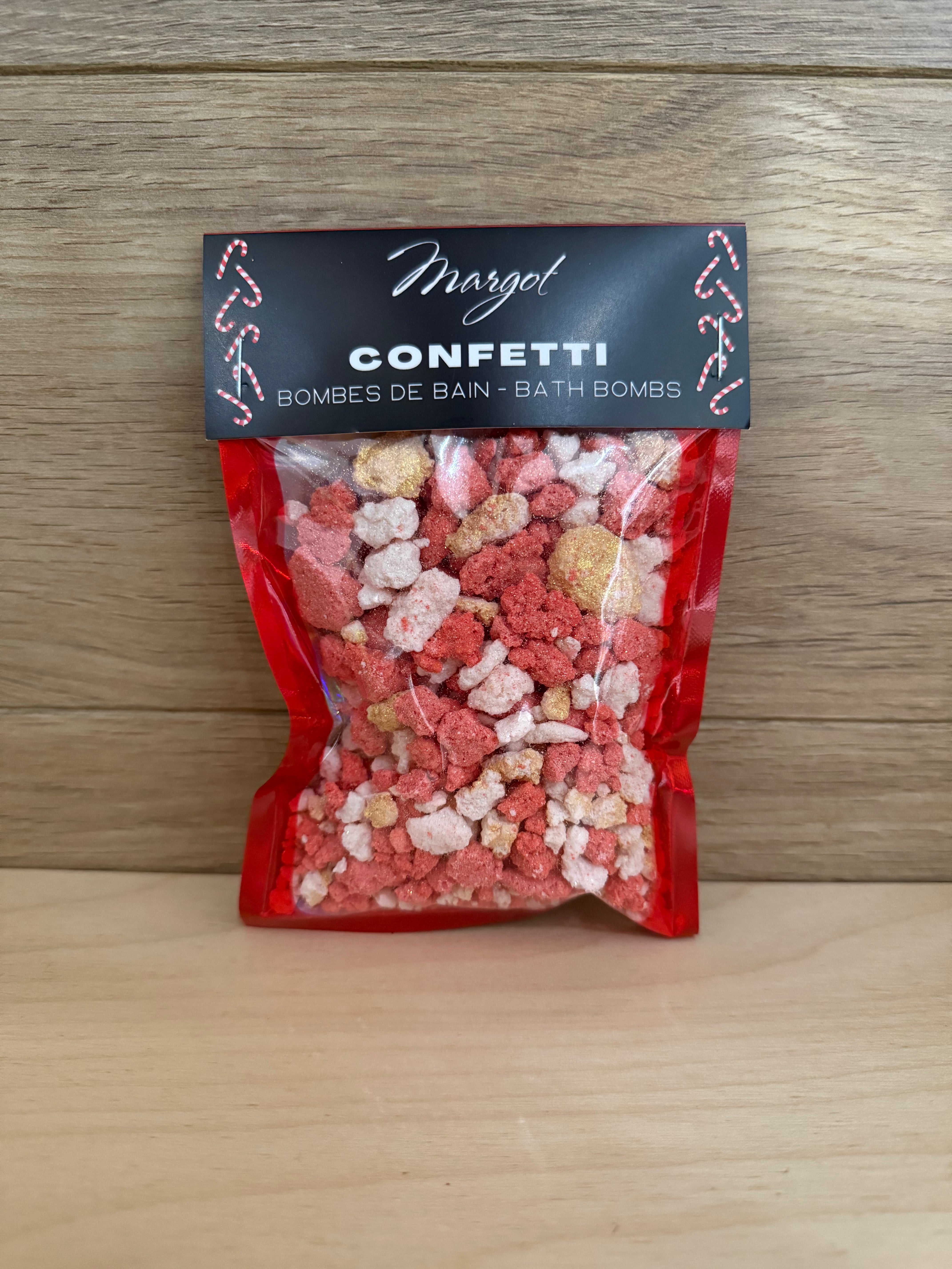 Confettis de bain | Canne de Noël