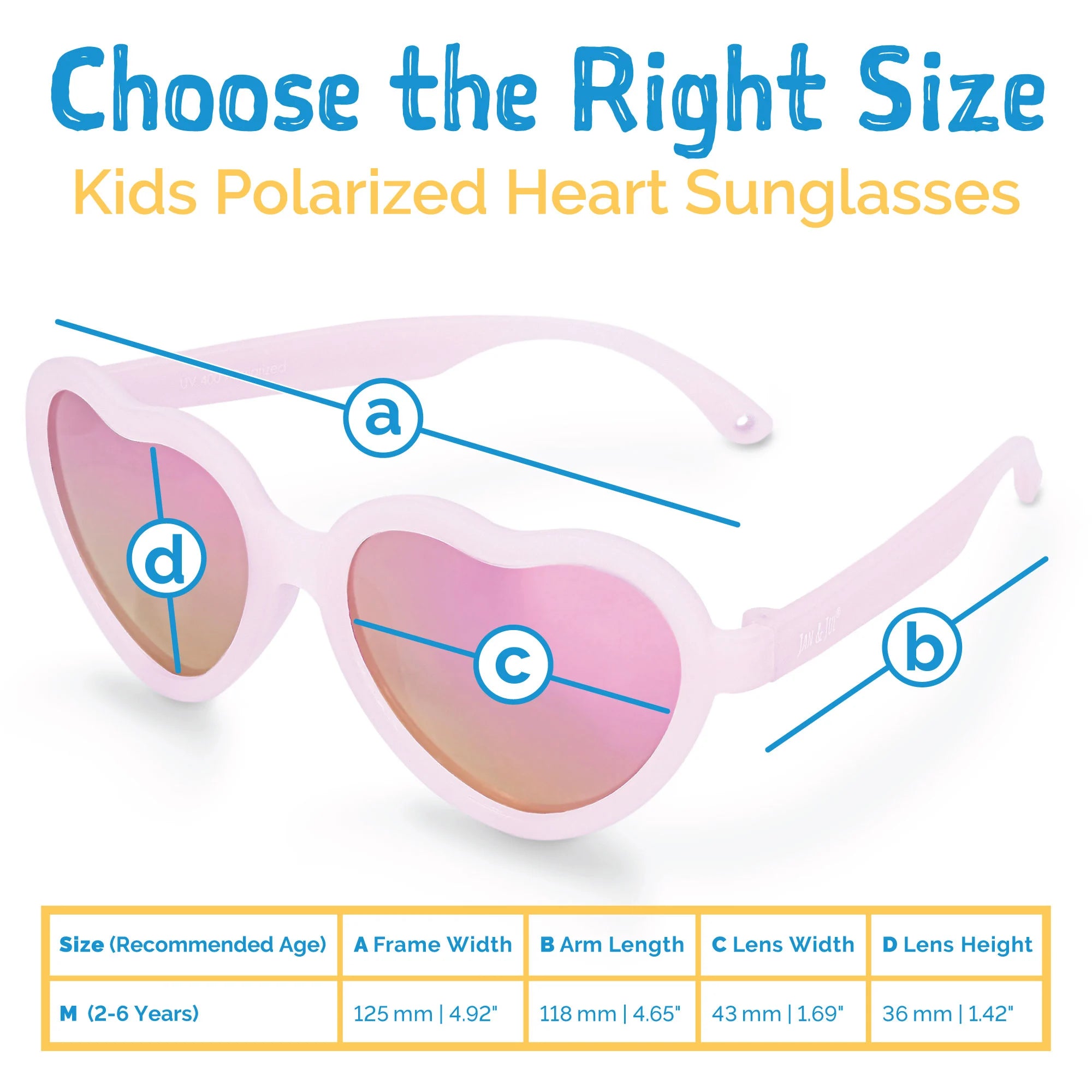 Lunettes de soleil polarisées coeur pour enfants | Rose pêche