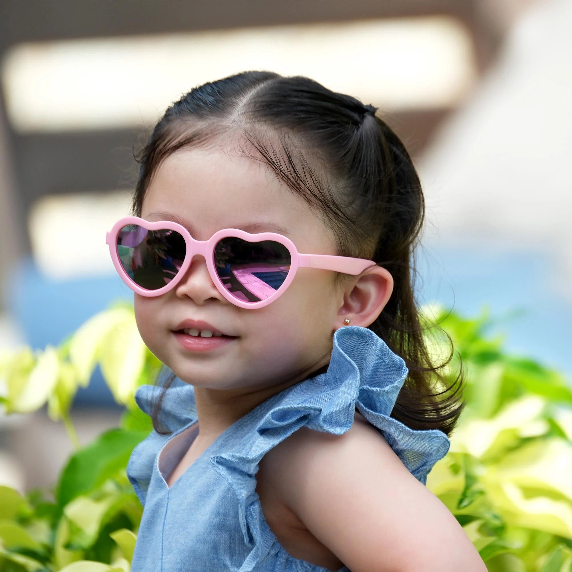 Lunettes de soleil polarisées coeur pour enfants | Rose pêche