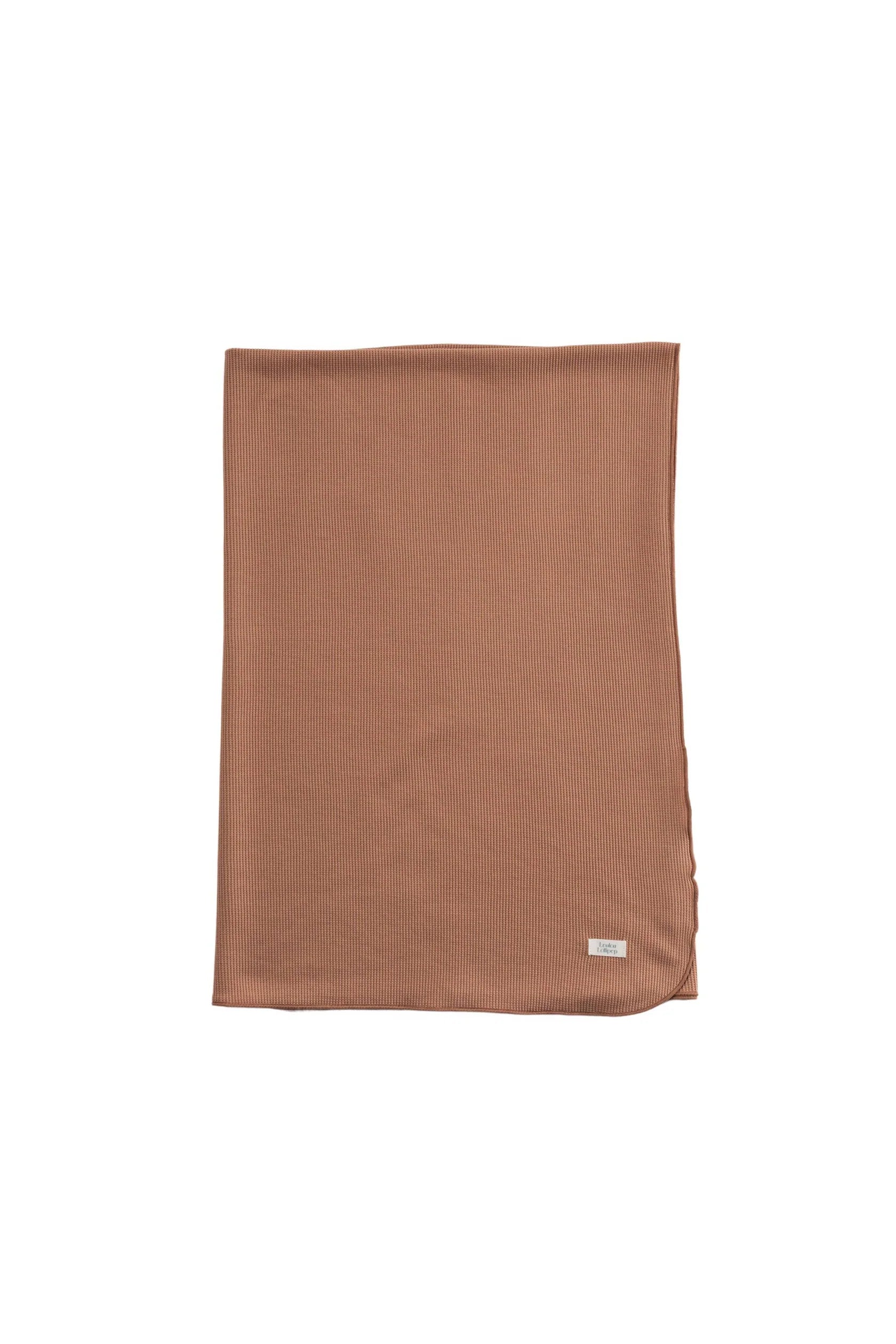 Waffle stretch knit blanket | Cinnamon