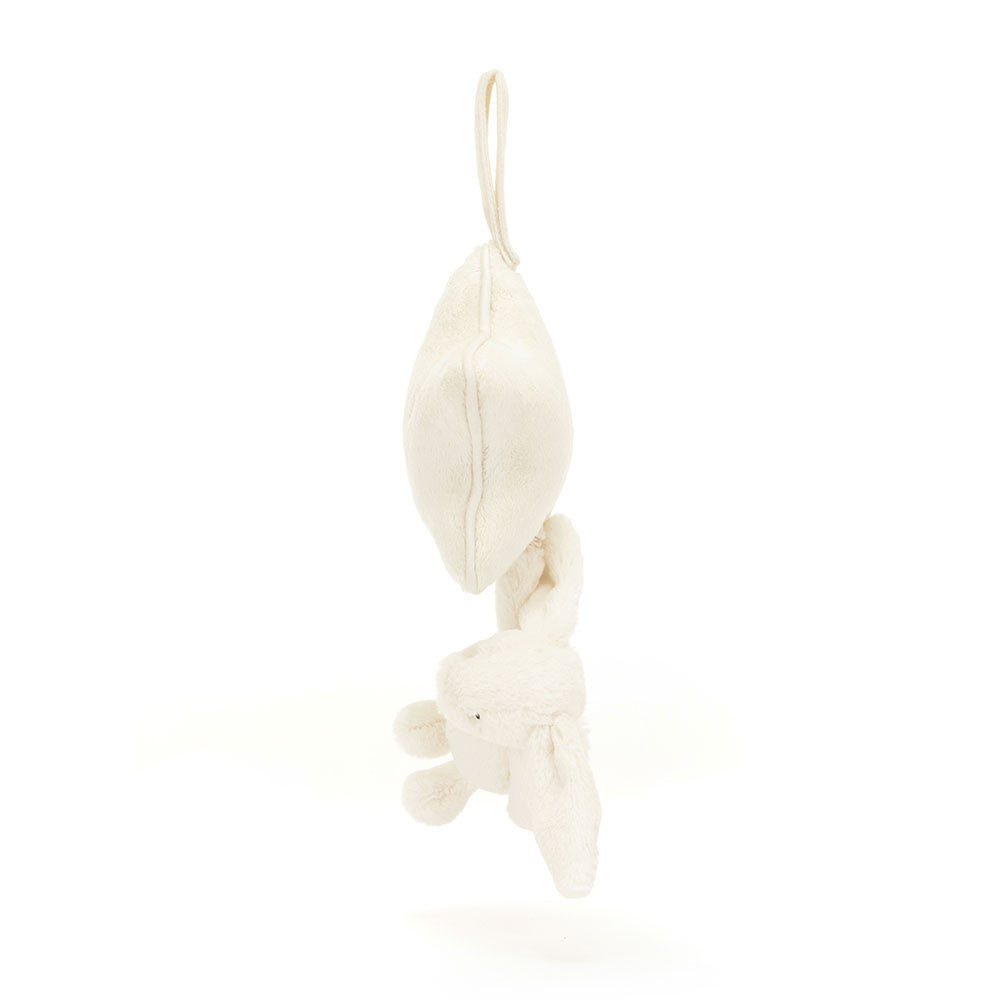 Jouet musical à tirer | Lapin Bashful crème