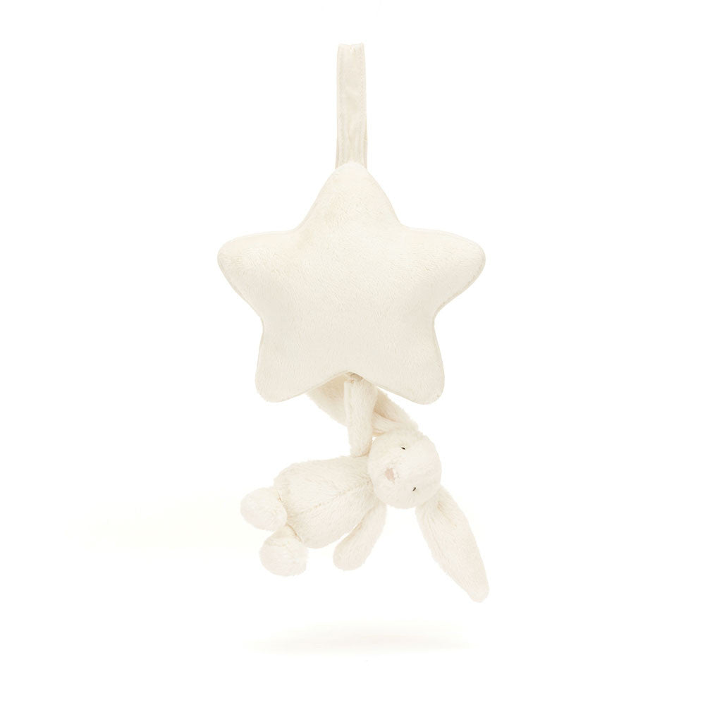 Jouet musical à tirer | Lapin Bashful crème