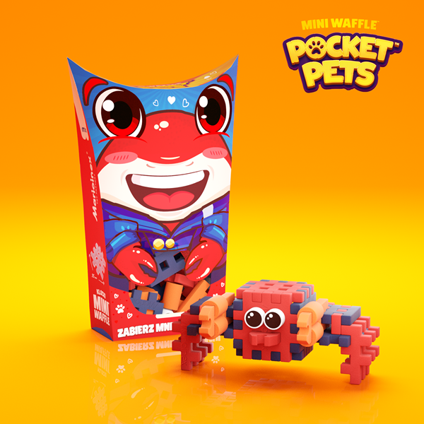 Collectible Mini Waffles | Pocket Animals: Crab | 33 pcs