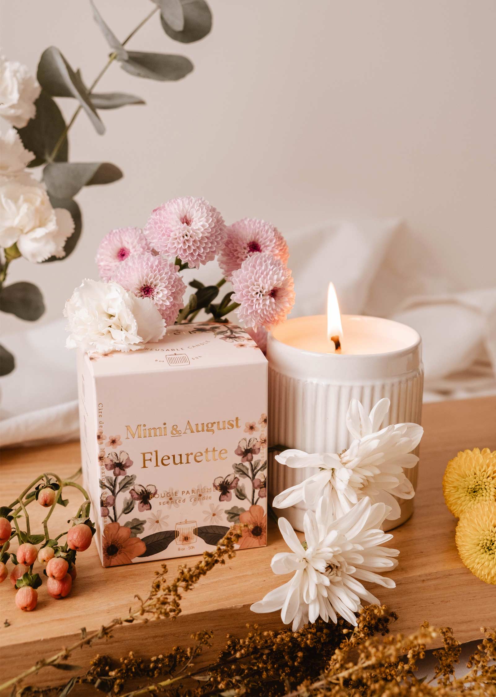 Bougie de soya | Fleurette