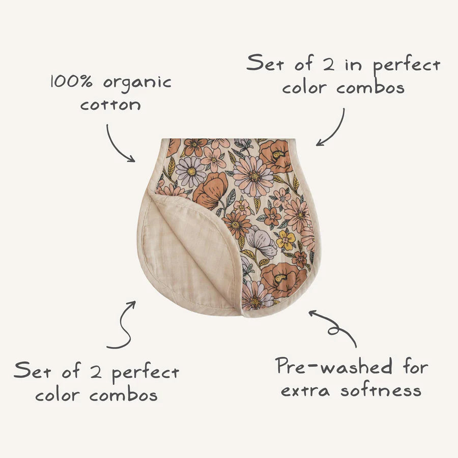 Bavoirs d'épaule | Jaune d'automne & brouillard