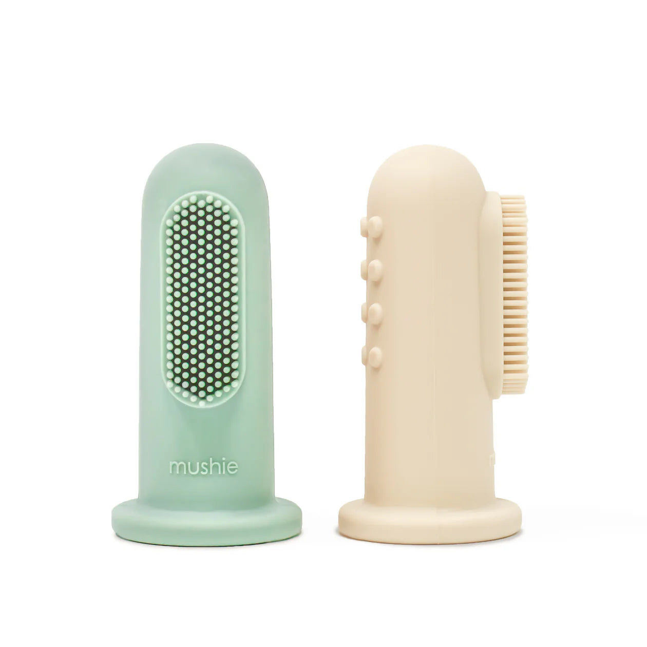Duo de brosses à dents à doigts | Bleu cambridge & sable