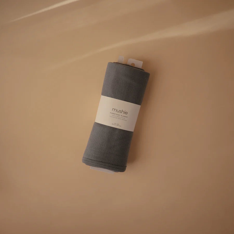 Couverture côtelé | Bleu alizés