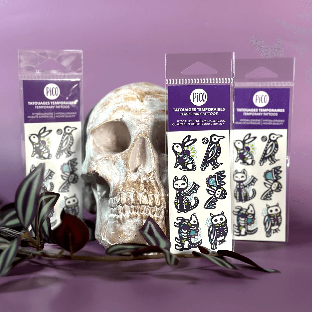 Tatouages temporaires | Les mignons squelettes