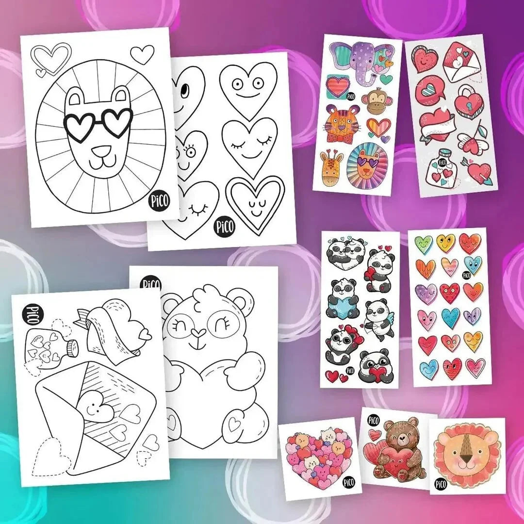 Ensemble surprise | tatouages & coloriages | St-Valentin