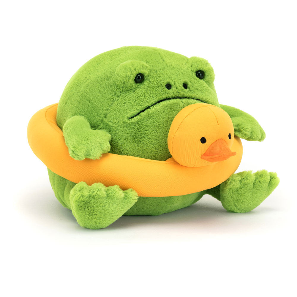 Peluche | Ricky Rain le grenouille avec sa bouée