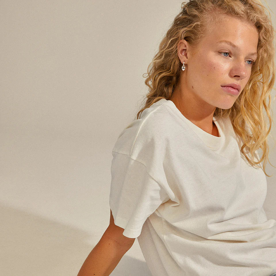 Boucles d'oreilles en argent recyclé | Anneaux coeur Sophia