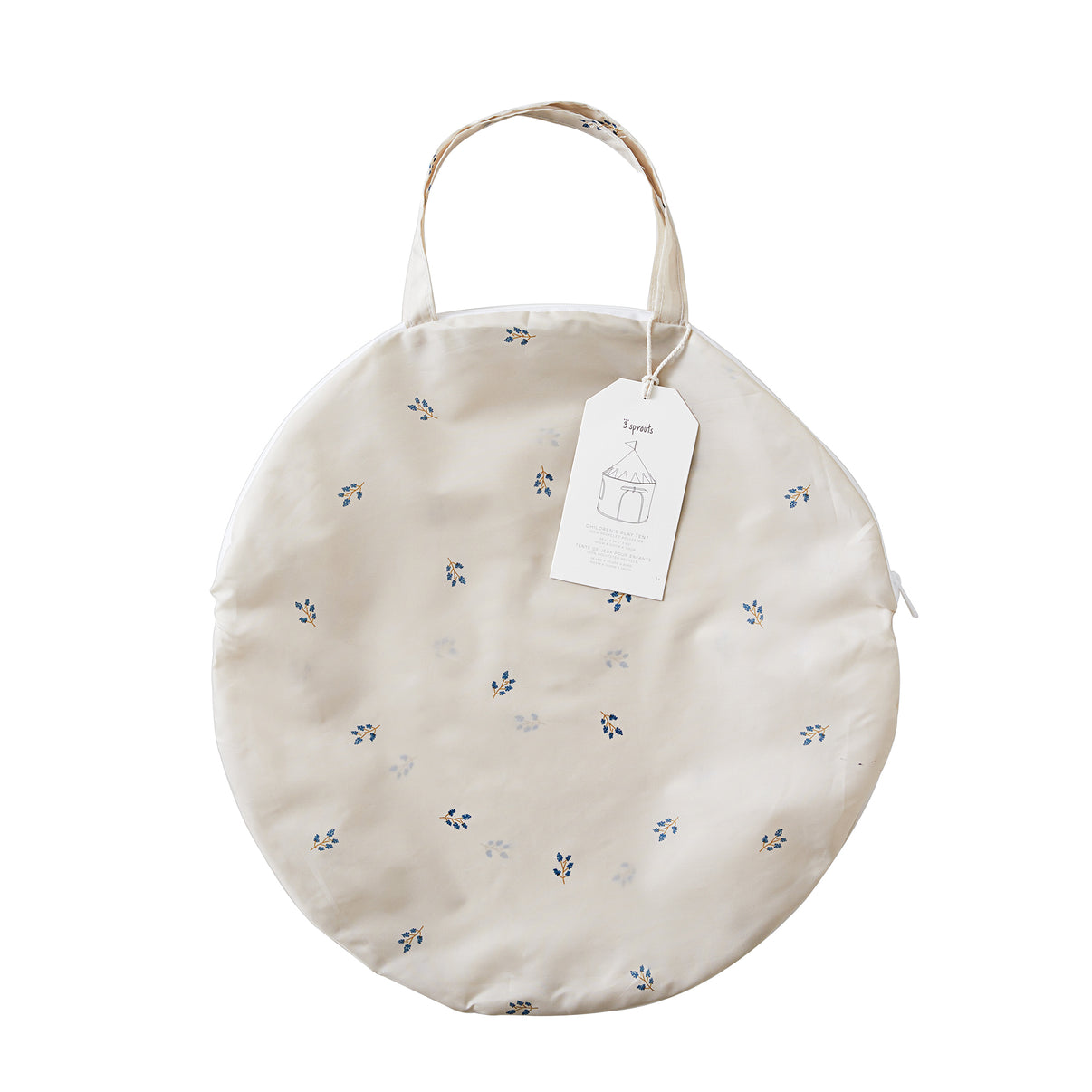 Recycled Fabric Play Tent | Blueberry Ivory