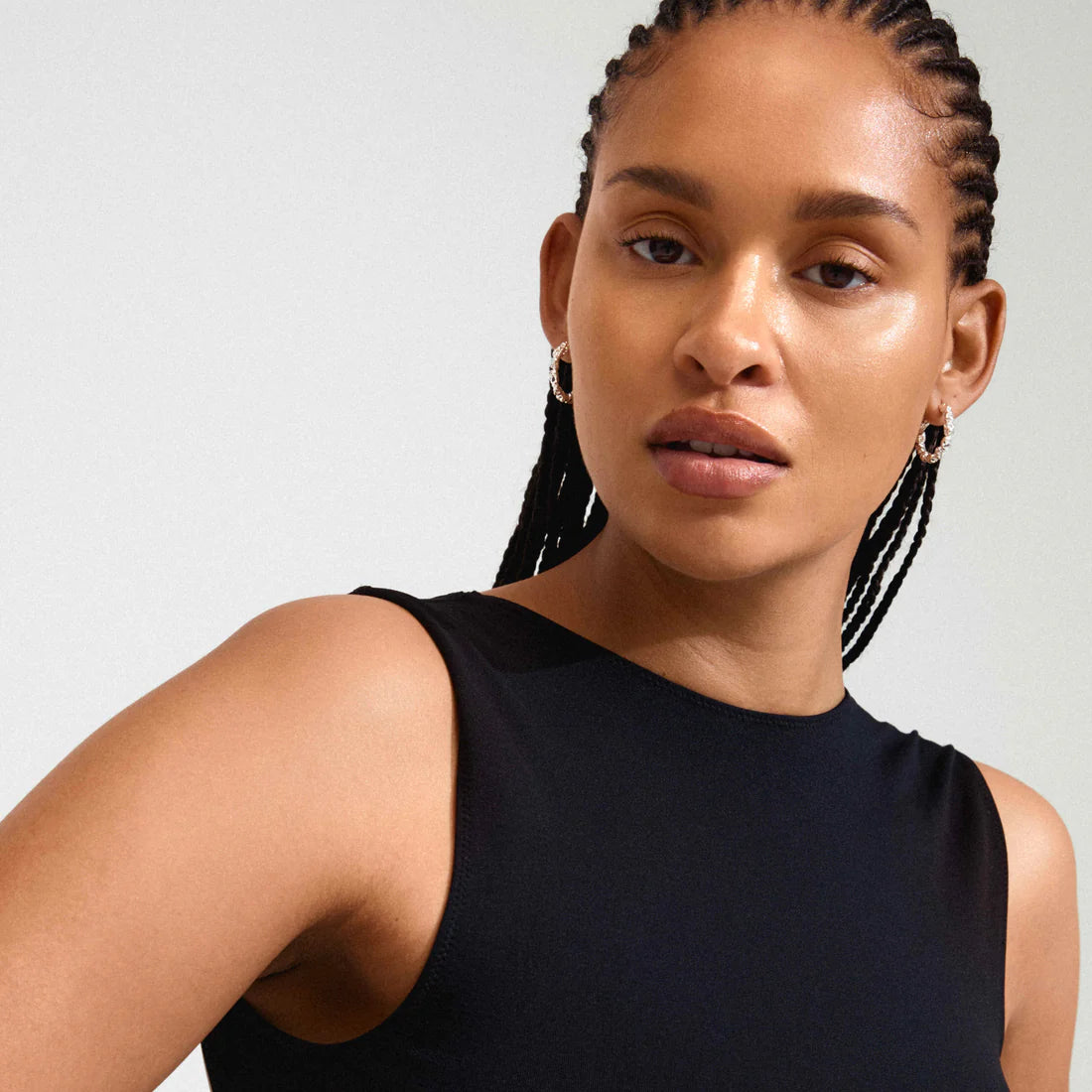 Boucles d'oreilles en argent recyclé | Anneaux texturés Tide