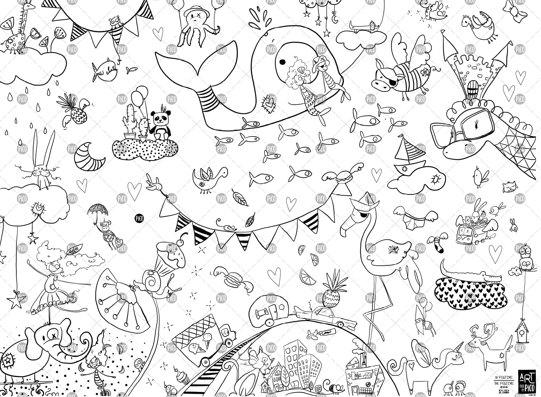 Affiche géante à colorier | La festive