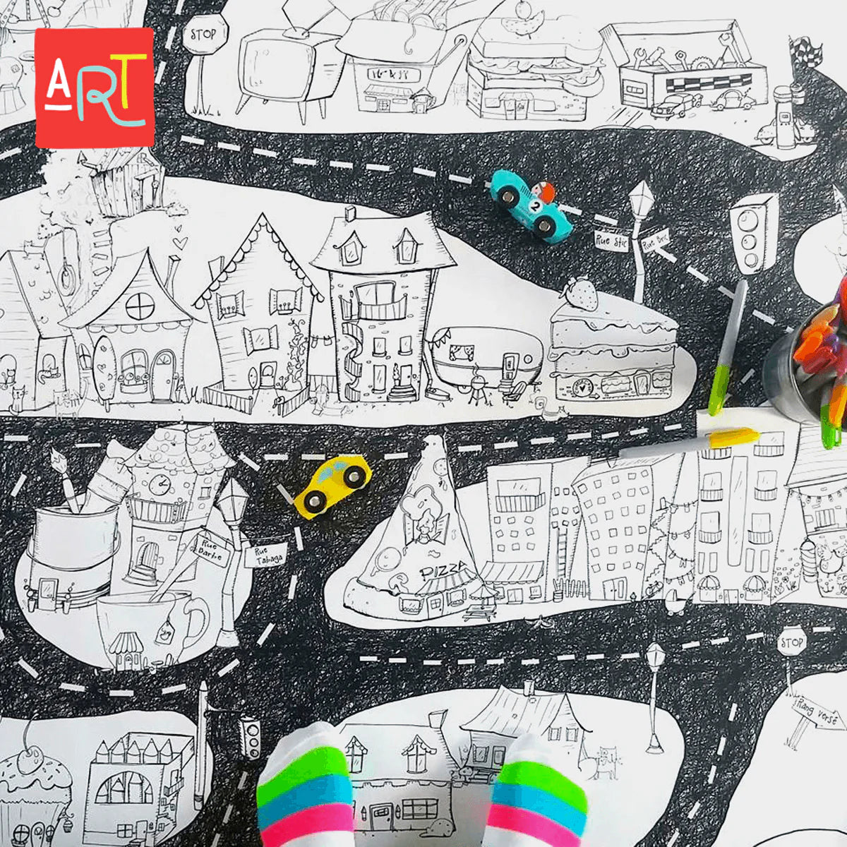 Affiche géante à colorier | La ville