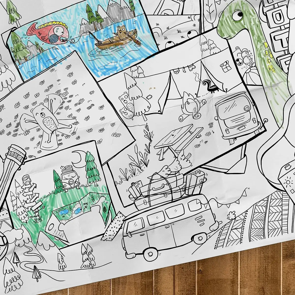 Affiche géante à colorier | Les vacances