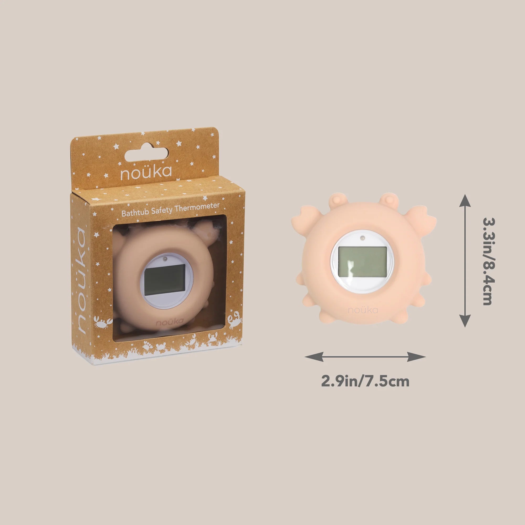 Bath Thermometer | Crab soft blush