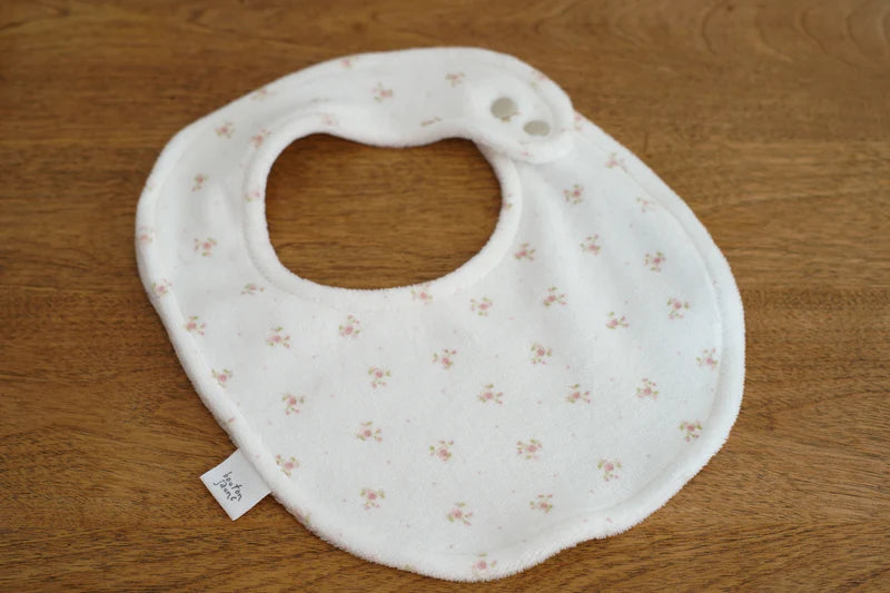 Bavoir en ratine de velours | Fleurs