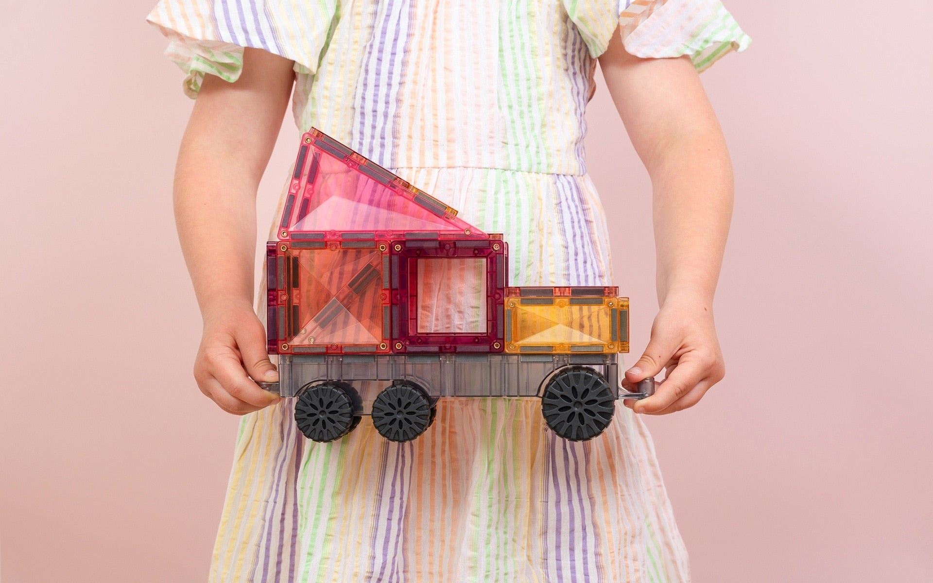 Tuiles magnétiques Connetix | Pastel transport pack | 50 pc