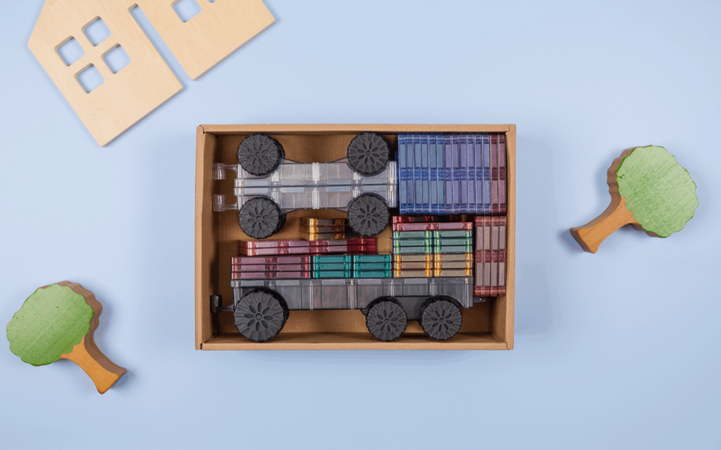 Tuiles magnétiques Connetix | Pastel transport pack | 50 pc