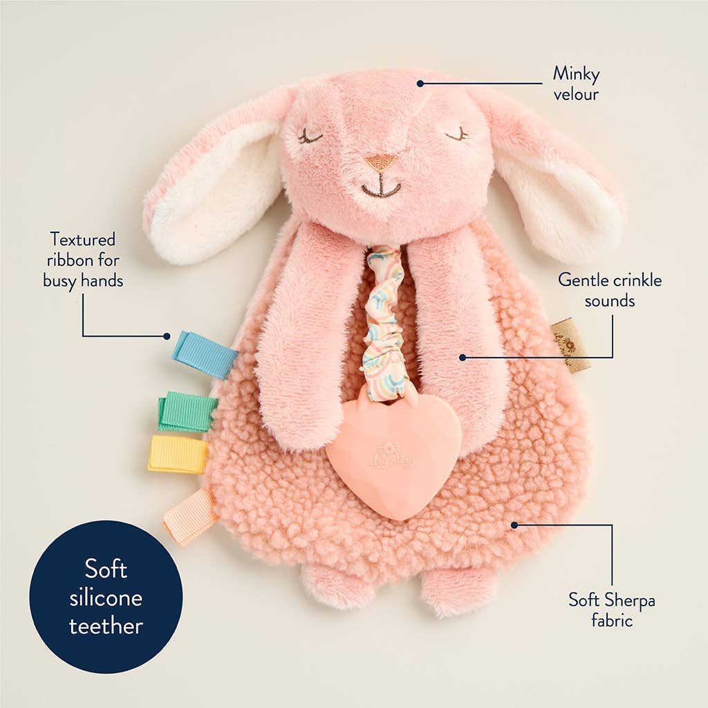 Peluche avec jouet de dentition | Itzy Friends Lovey™ Théo l'Ours