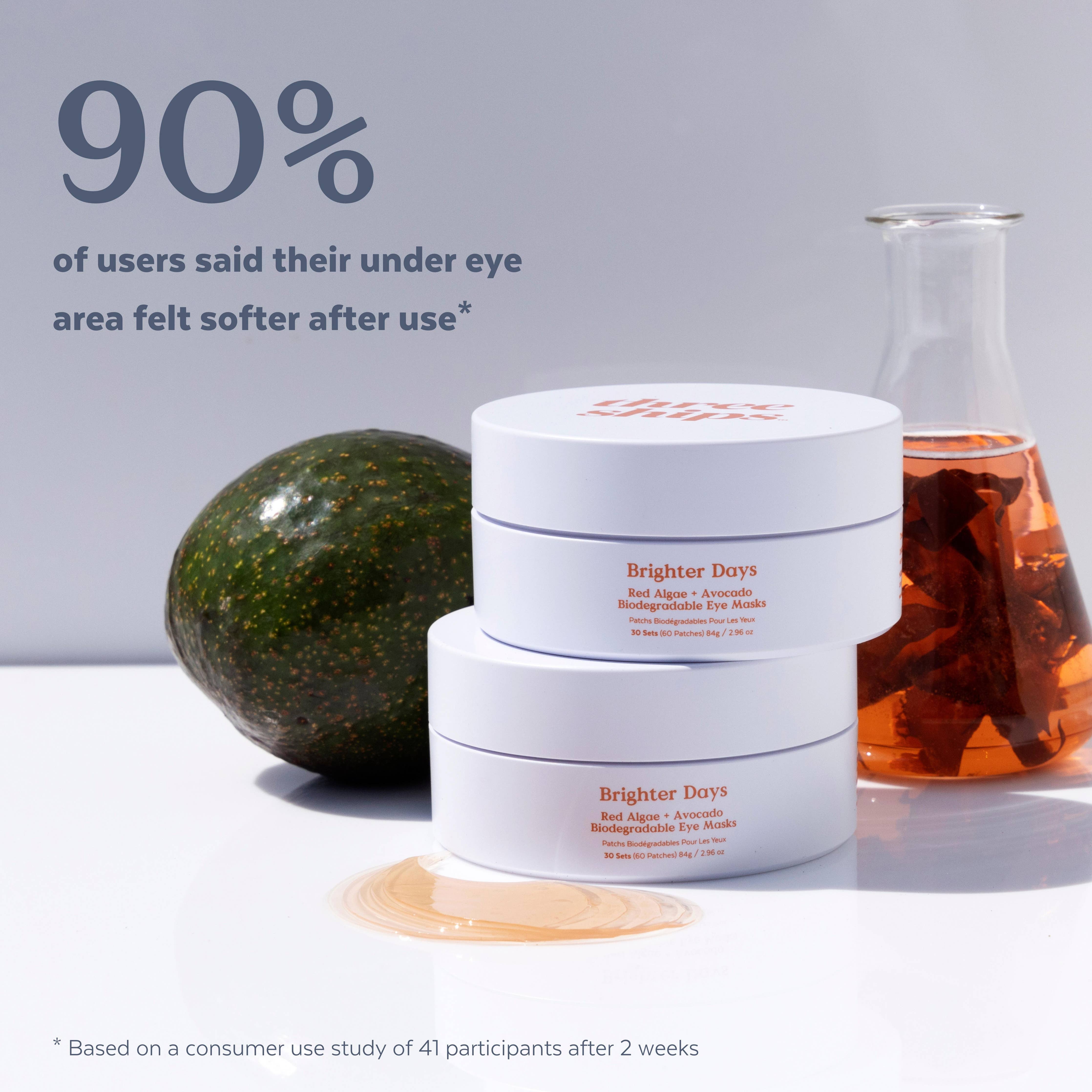 Patchs biodégradables pour les yeux aux algues et à l'avocat | Brighter Days